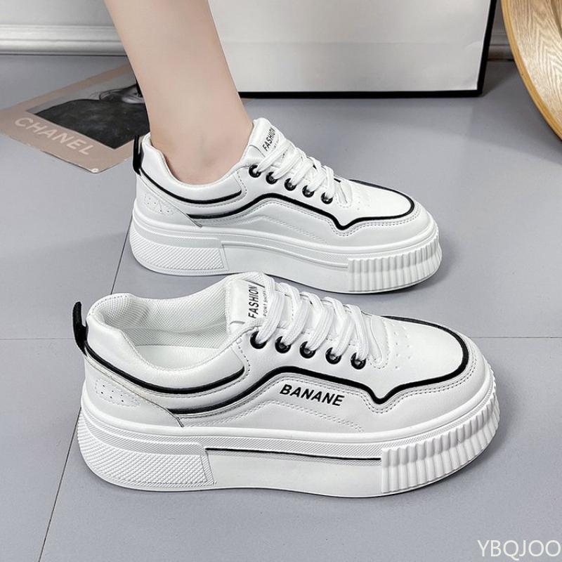 Fashion Thick soled New Women's Shoes Retro round toe board shoe Casual lace up sneakers Fashion comfortable ladies shoes Zapatos Mujer