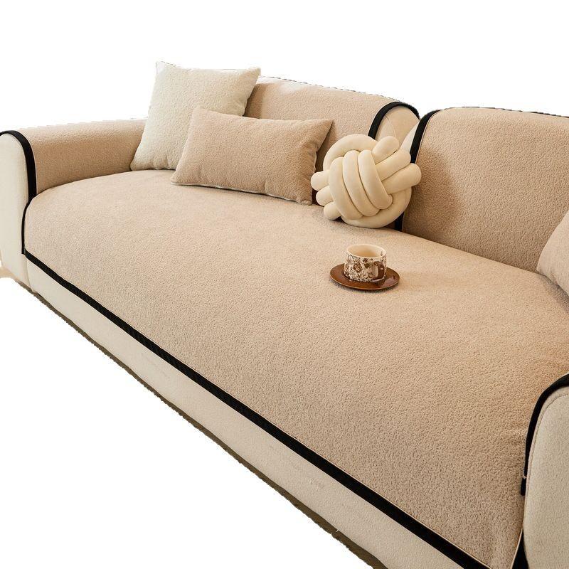 Light Luxury Sofa Cushion, Universal Seat Cushion For All Seasons, Non-Slip, Simple And Modern High-End Chenille Sofa Cushion Cover