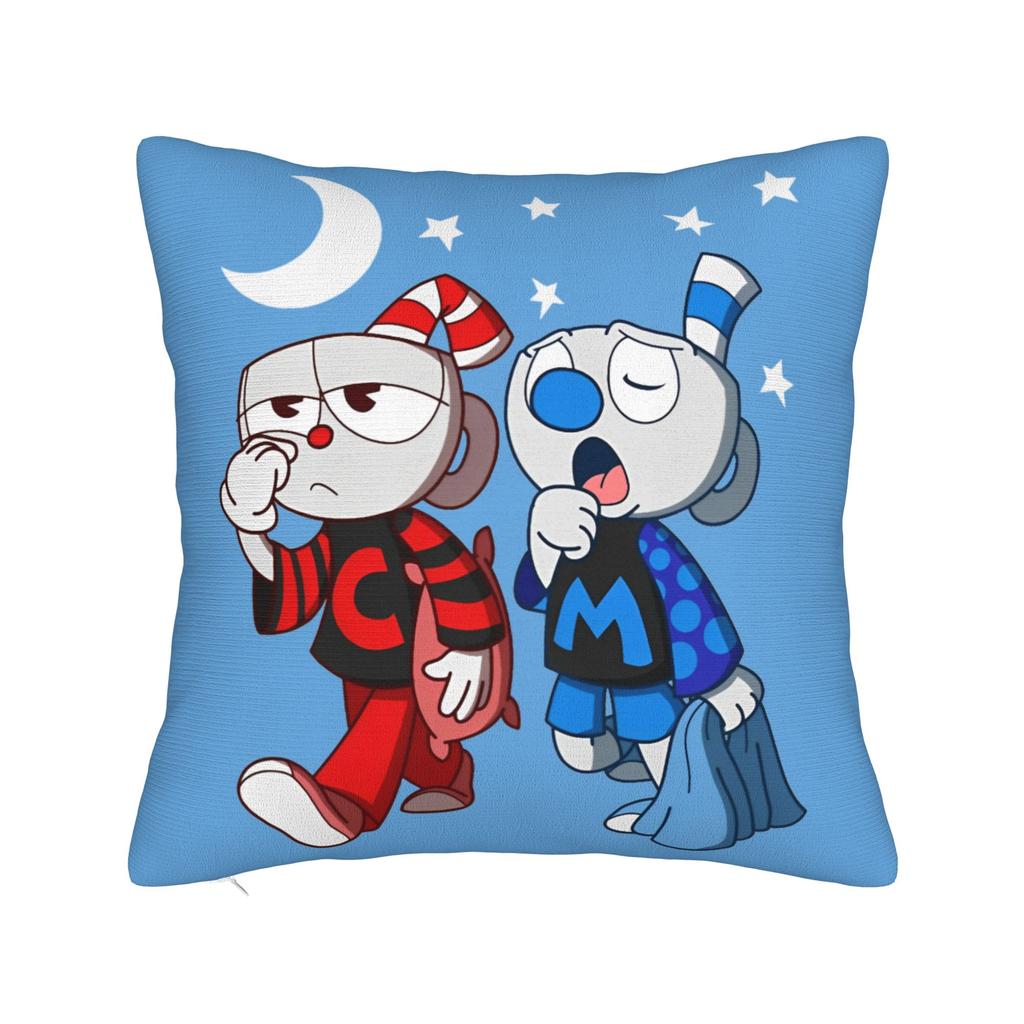 Cupheads And Mugmans Cartoon Pillowcase Printing Cushion Cover Decoration Throw Pillow Case Cover Home Wholesale
