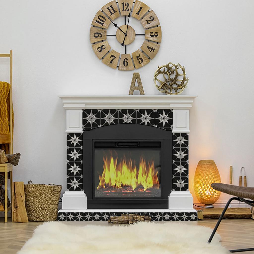 10pcs Bohemian Style Self-Adhesive Tile Wall Stickers,Waterproof Living Room Kitchen Bedroom Wall Decals, Vinyl Wall Stickers, Home Wall Decor