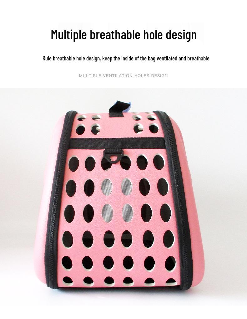 Foldable & Breathable Pet Carrier: Portable Handheld Cat and Dog Backpack/Cage
