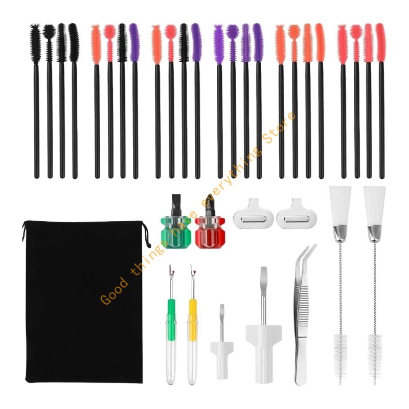 36 Unit Sewing Machine Cleaning Collection Full Set Including Metal Accessories For Care And Repair 55KF