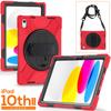 IPad 10th Gen Case 10.9 Inch Silicone Cover With Stand Shoulder Strap Full Body Shockproof