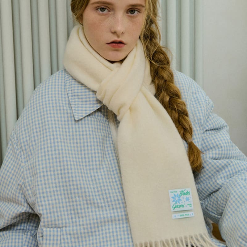 

GOCORI Snowflake Wool Muffler - 5 colors Purple Gray