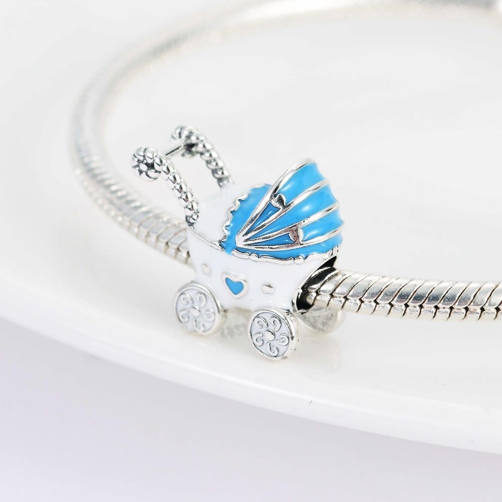 New Fashion Baby Series Baby Carriage Baby Bottle Girl Charm Bead Gift Fit Original Bracelet Pendant Diy Jewelry Accessories