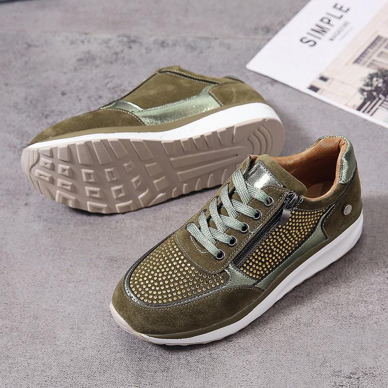 New Women's Sneakers Luxury Crystal Causal Shoes Women Platform Sport Shoes Fashion Plus Size Women Wedges Sneakers Tenis Shoes