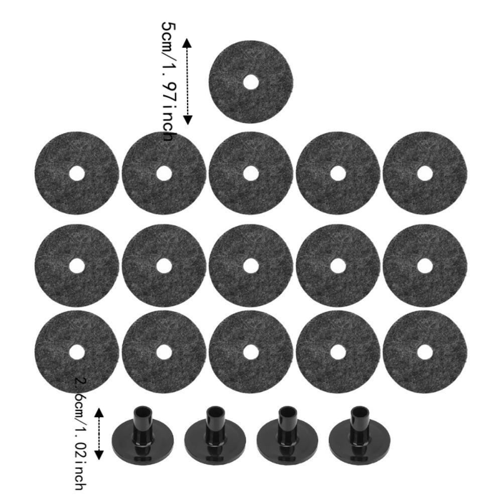 20PCS Plastic Material And Felt Material Cymbal Sleeves Cymbal Sleeve Replacement For Drum Kits серый