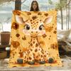Schattig Giraffe Deken Kinderen Cartoon Dier Fleece Plaid Zacht Warm Alle Seizoenen Kinderkamer Decoratie Babykamer Cadeau