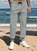 Spring and Autumn Pants Men's European Size Solid Color Leggings American Large Size Loose Casual Pants Sweatpants Trousers Men's