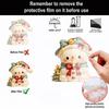 Christmas Car Charm 2D Acrylic Keychain Santa Reindeer Car Mirror Hanging Ornament Festive Decor for Home Tree