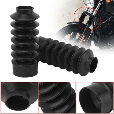 39mm Motorrad Schwarzes Rohrloch Gabel Schutzabdeckung Protektor Gummi Faltenbalg Stoßdämpferstiefel Für Harley Dyna FXD Sportster XL