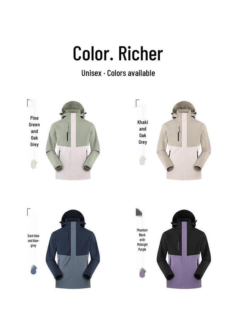 Custom Three-in-One Expedition Suit: New Autumn/Winter Style, Fully Sealed Two-Piece Set with Embroidered Logo