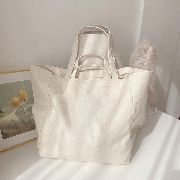 

Korean Style Large Capacity Canvas Shoulder Bag - Women s Literary Student Handbag & Shopping Tote