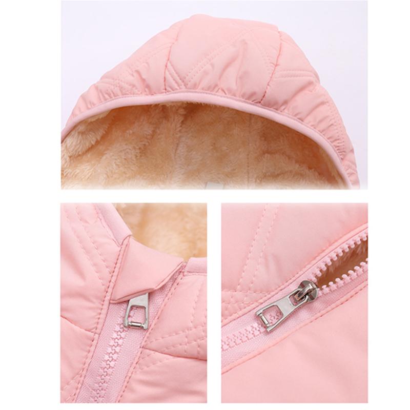 Winter Boys' Girls' Baby Down Cotton Jacket Thicken Jackets for Boys Warm Plush Outerwear Girls Fur Hooded Jackets Toddler Children Clothes Snowsuit