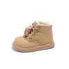 Kinder Mode Stiefel Khaki Farbe Jungen Mädchen Baby Gepolsterte Warme Baumwolle Schuhe Herbst Winter Beige Kinder Baby Kurze Leder stiefel