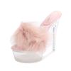 Heel Shoes Thin Heel Waterproof Platform Slippers Transparent Crystal Sandals Wedding Shoes Dress Banquet Elegant Fashion Summer