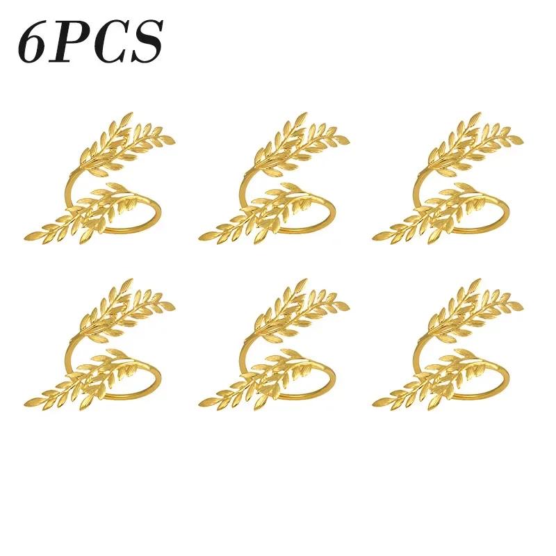 156Pcs Gold Leaf Napkin Rings Fall Napkin Holder for Christmas Thanksgiving Wedding Dinnig Table Decoration