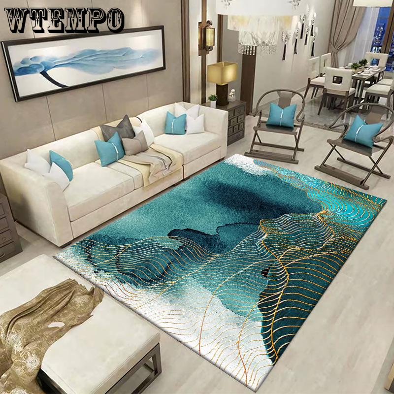 Tapete de Sala de Estar Estilo Chinês Novo Mesa de Centro Sofá Tapete Estilo Chinês Lavagem a Tinta Montanha Tapete Quarto Tapete de Chão