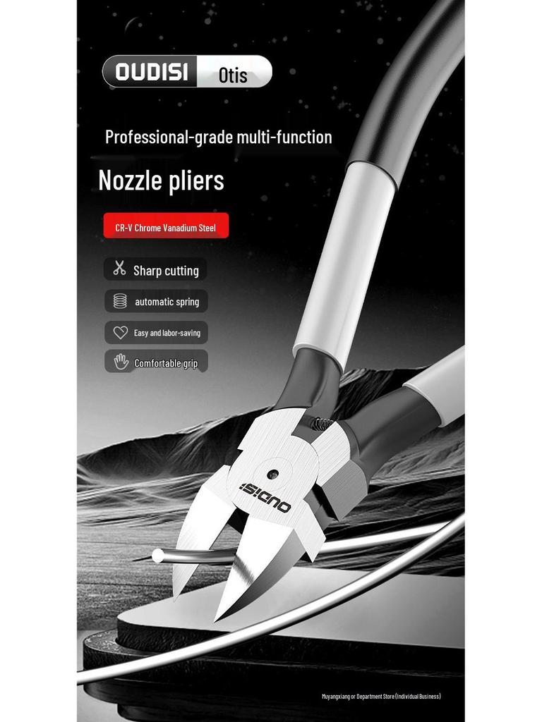 Industrial Grade Angled Cutters: High Hardness Offset Thin Jaw Pliers for Electricians and Electronic Models