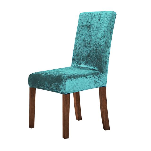 

Блестящий бархатный тканевый чехол на стул, эластичный универсальный размер, чехол на обеденный стул, чехлы на стол, стул для кухни, домашней вечеринки, гостиной 1 Piece