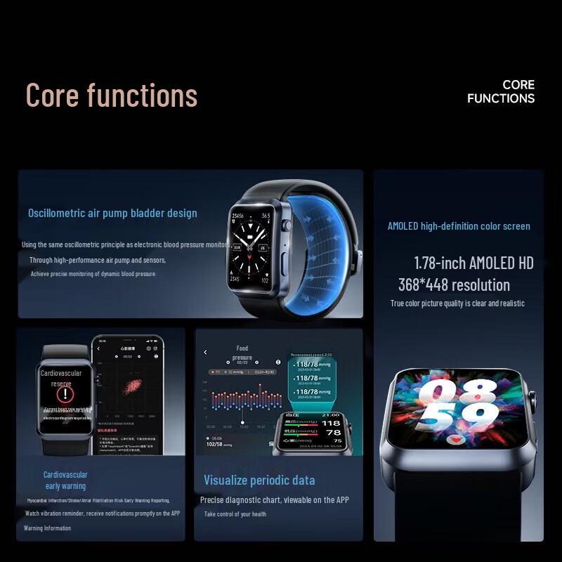 KPEP 4G Smart Health Watch with Advanced Medical Monitoring (CN version)