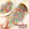 Colorful No-Damage Hair Bands for Kids, Little Girl Hair Ties & Rings, Disposable Elastic Circles