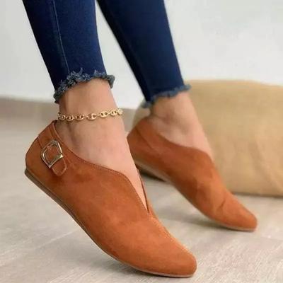 Mocassini Donna Moda in Camoscio Scarpe Piatte Donna Estive Scarpe Casual Slip-on Punta Retro Taglia Grande 43 Traspiranti Porta a V Zapatos Mujer