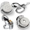 Male Metal Chastity Lock, Sissy Silver Chastity Cage, 6 Positions Adjustable Abstinence Chastity Device, Adult Erotic Products