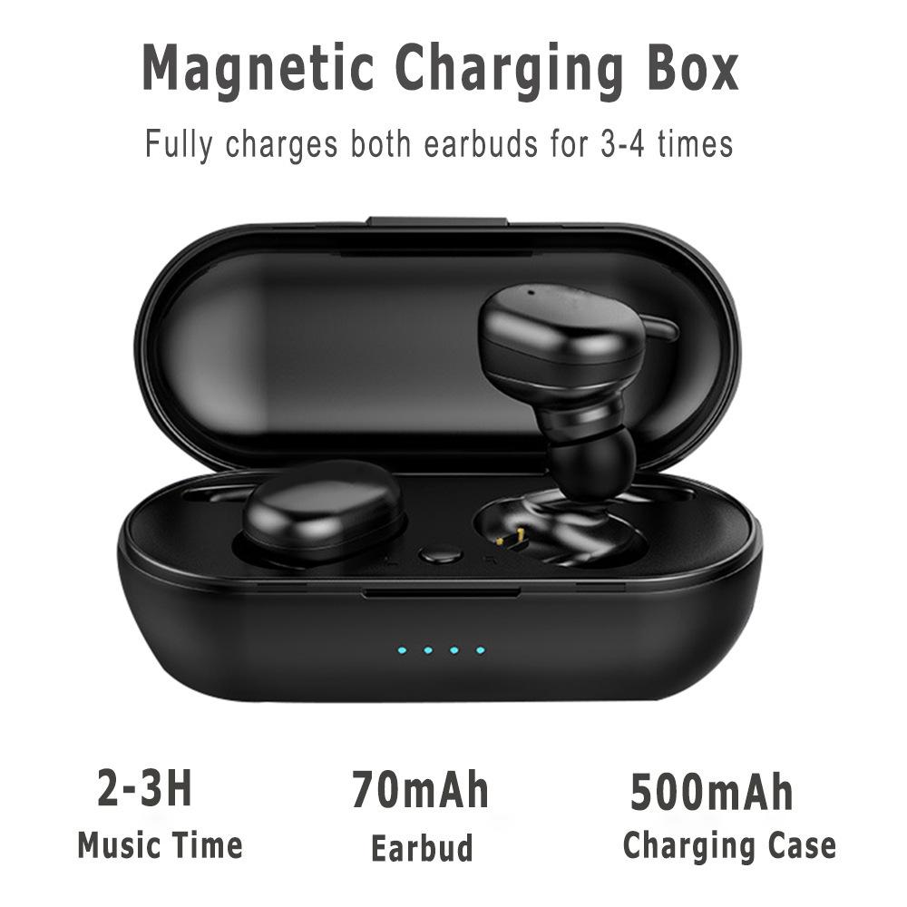 In Stock: Y30 True Wireless Bluetooth 5.0 Earphones with Touch Control and Charging Case.
