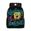 S-Sponges Anime Bobes Backpack for Men Women Waterproof School College Cartoon Bag Print Bookbags