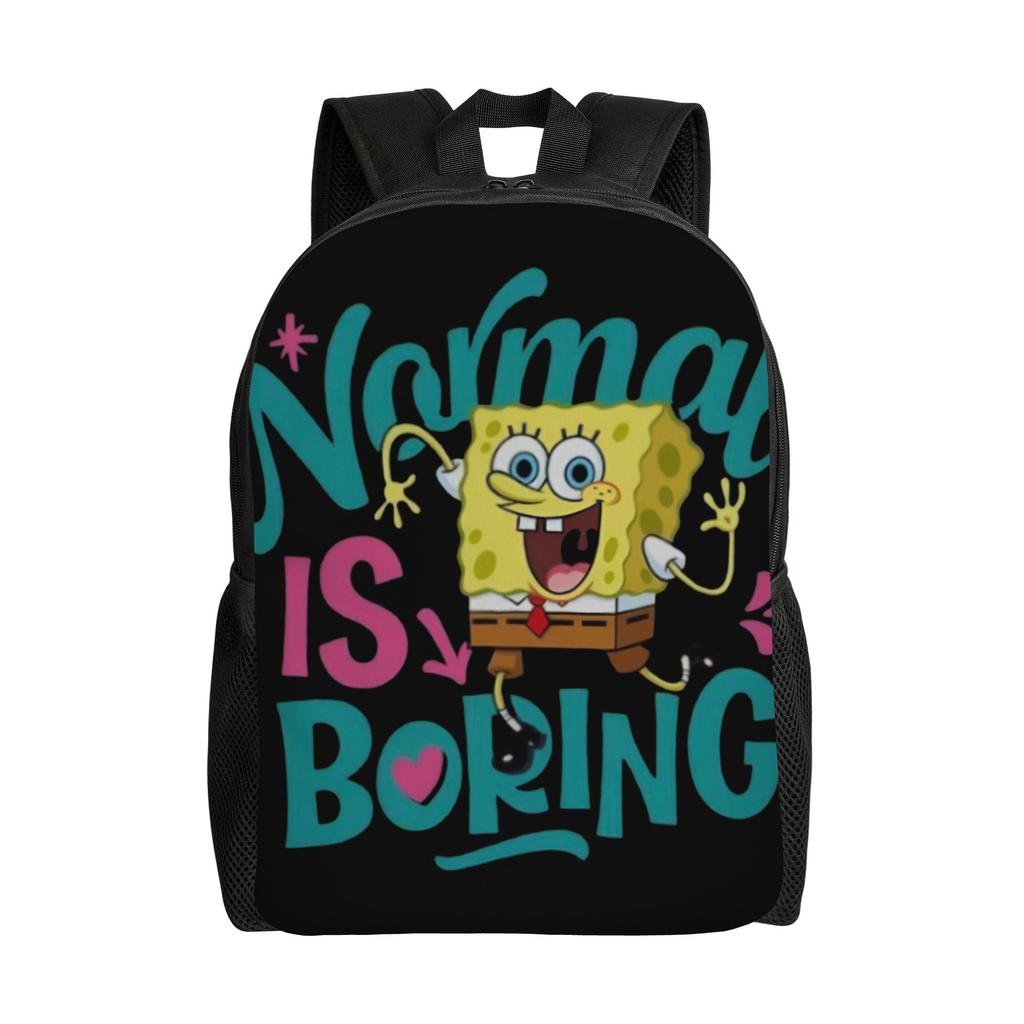 S-Sponges Anime Bobes Backpack for Men Women Waterproof School College Cartoon Bag Print Bookbags