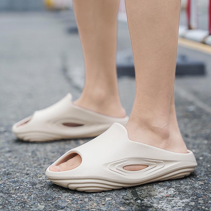 38-45 Herren Groß Mode Weiche Sohle Einzeiler Pantoletten Zuhause Freizeit Hausschuhe Strandsandalen