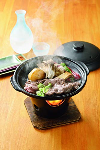 Pearl Metal Ceramic Tobanyaki Set with Stove, Japanese Kaiseki Style, HB-5222