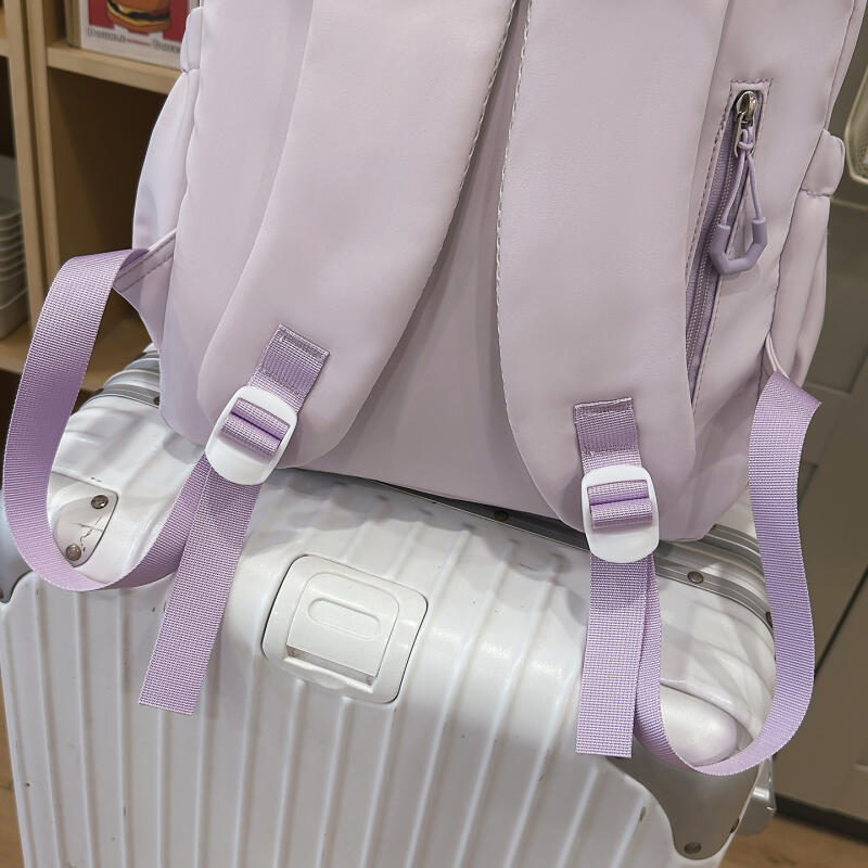 Junior High School Schoolbag Women's Solid Color Backpack