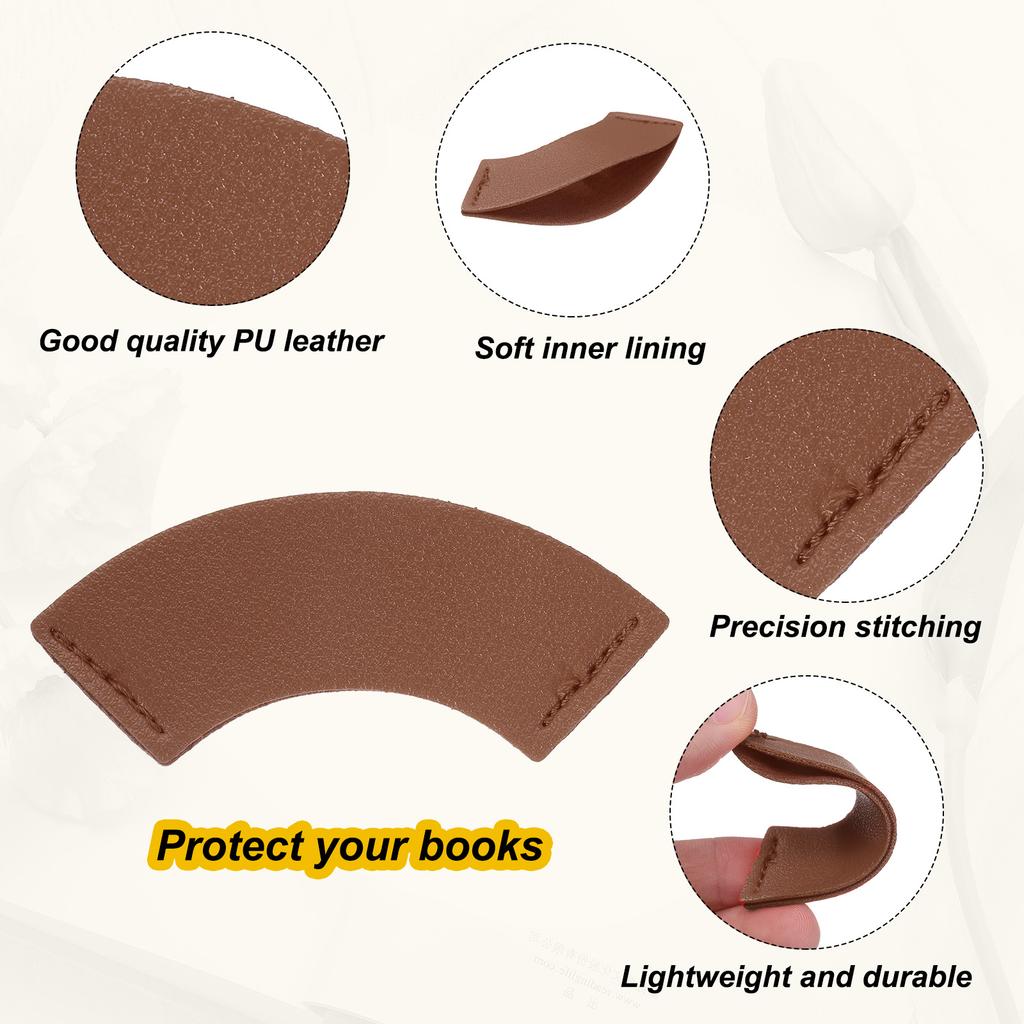 6/12/18Pcs Leather Bookmarks Corner Bookmarks Page Markers Mini-portable Gift Heart Bookmark Page Folder Corner Protective Cover