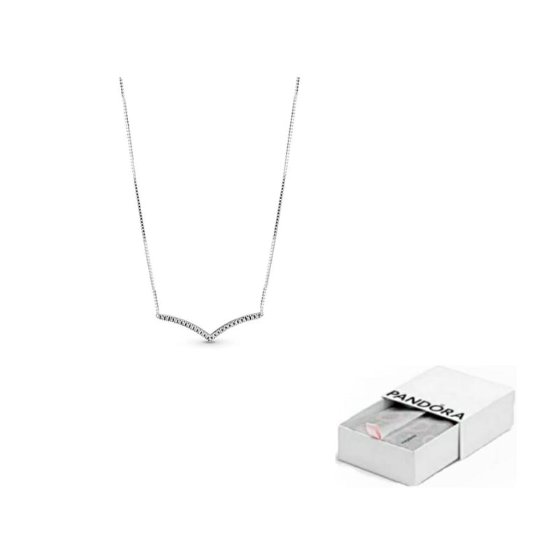 Pandora 925 Sterling Silver Necklaces Women's 397802CZ