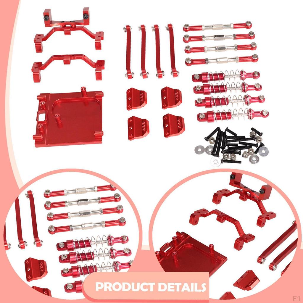 1/12 RC Car Parts Kit Servo Mount Spare Part Aluminum Alloy Shock Absorber Tie Rod for MN99S DIY