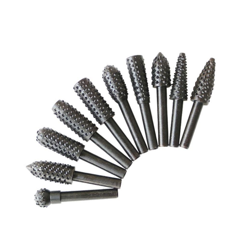 20 Pcs Wood Drilling Electric Grinding Head Tool Carving Rotary Rasp File  Rotary File