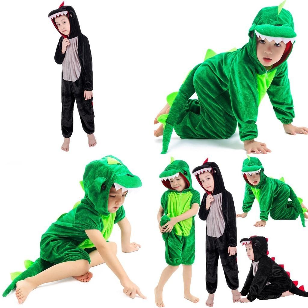 Eye-catching Childs Dinosaur Costume Crocodile Jumpsuit For Unisex Halloween Celebrations