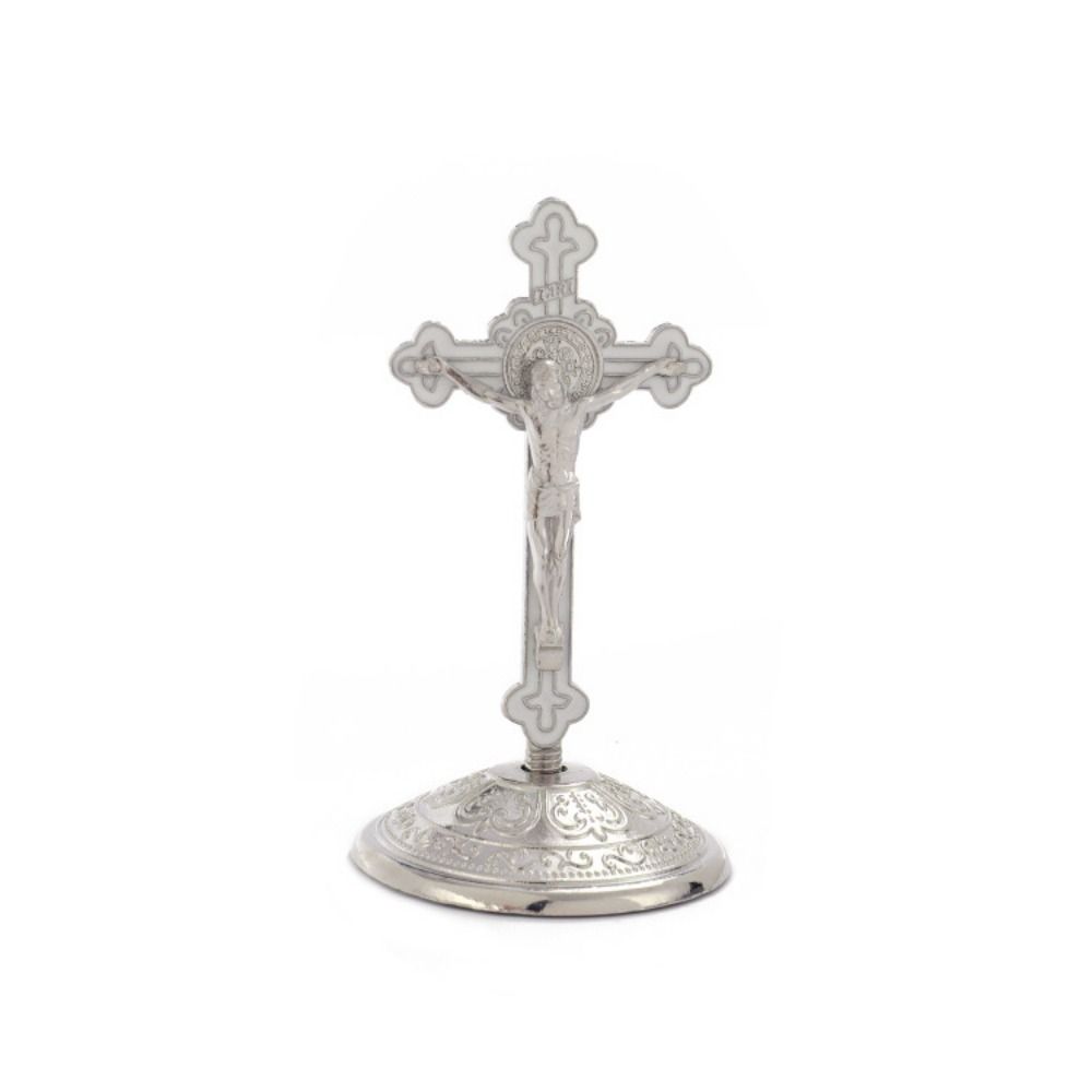 With Stand Zinc Zinc Alloy Cross Ornaments Religious Plated Gold Statue Church Cross Ornaments  Home Decor