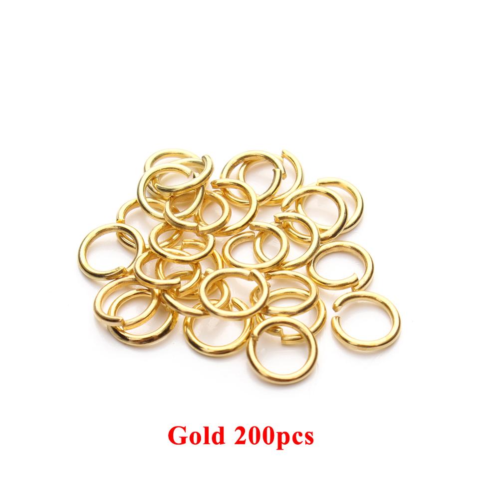 50-200pcs DIY Jewelry Findings Open Single Loops Jump Rings Split Ring for jewelry making Open Jump Rings Connectors Wholesale