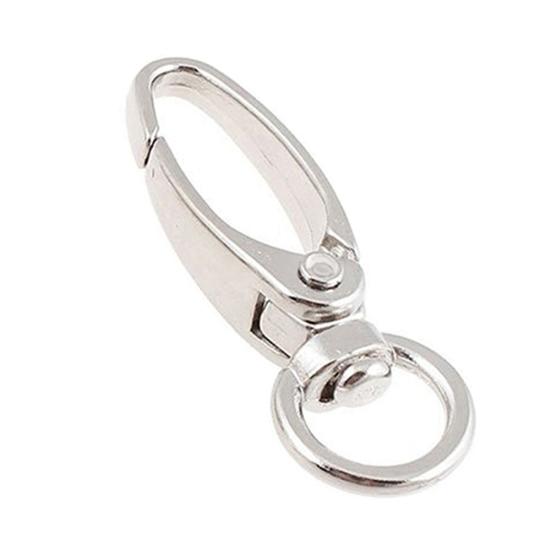 9 stk Silver Tone D Swivel Trigger Kroker Sink Legering Nøkkelring Hummer låser