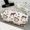 Cute Horse Print Pencil Case – Canvas Zipper Pouch For Stationery Cosmetics  Daily Essentials