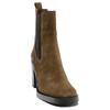 Zara Leather Comfortable Fashionable Simple High Heel Short Chelsea Boots 8.5cm Women boots Brown 12113510105