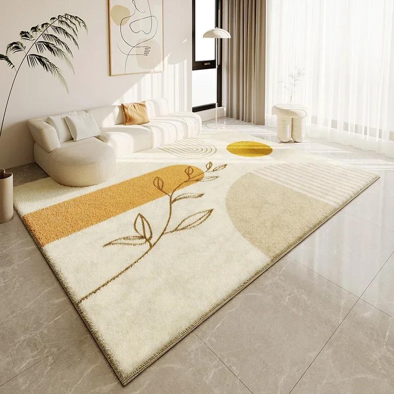 Large Area Bedroom Decor Anti-slip Carpet Cream Style Carpets for Living Room Fluffy Soft Lounge Floor Mat Thick Plush Study Rug
