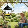 Rustproof Hanging Bird Feeder Spacious Holder Bird Water Bowl Bird Food Container  Patio