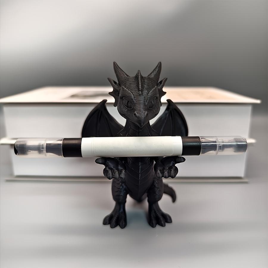 3D Printed Dragon Pen Holder - Creative Desk Storage for Office & Study, Ideal Gift for Dragon Fans 