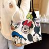 Large Canvas Tote Bag for Women Cute Cartoon Handbag Heavy Duty Shoulder Daily Commute Travel Shopping Gift