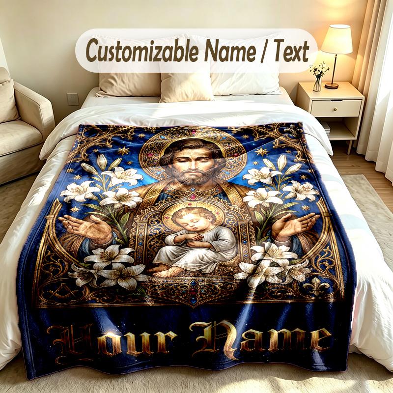 Decorative Artwork Theme Custom Blanket Personalized Name & Text Customized Soft Warm Throw Blanket Home Decor