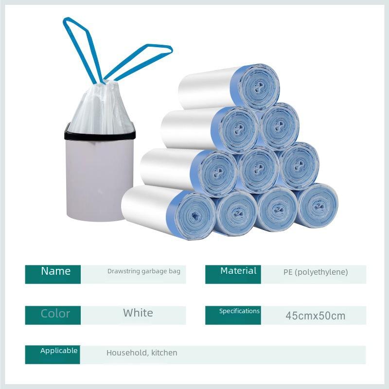 Pogrubiony Deodorant Worek na Śmieci ze Sznurkiem do Użytku Kuchennego i Biurowego